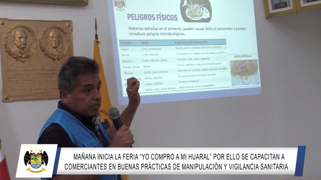 Mañana inicia la feria "Yo Compro a mi Huaral" y la MPH capacita a comerciantes en buenas prácticas de manipulación y vigilancia sanitaria
