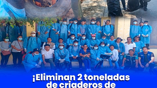 Eliminan 2 toneladas de criaderos de zancudos 