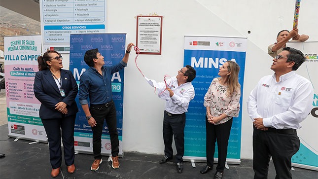 Ministro de Salud César Vásquez inaugura el cuarto Centro de Salud Mental Comunitaria en San Juan de Lurigancho