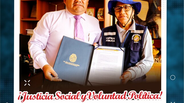 ¡JUSTICIA SOCIAL! OBRERA DE PARQUES Y JARDINES QUE PADECE EXTRAÑA ENFERMEDAD ES INCORPORADA A PLANILLA POR DECISIÓN POLÍTICA DEL ALCALDE JUAN REAÑO