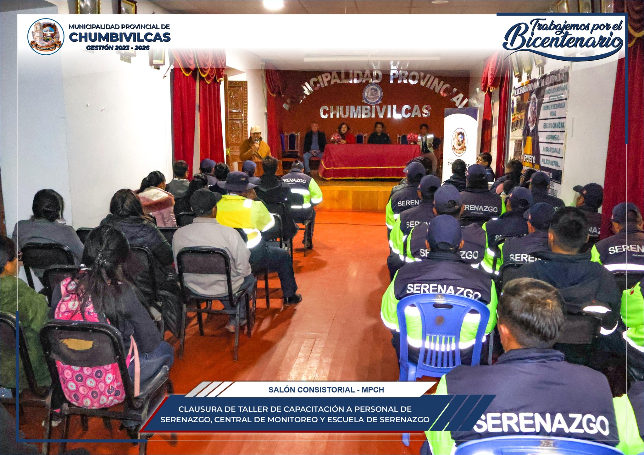 Municipalidad de Chumbivilcas clausura la Escuela de Serenazgo del distrito de Santo Tomás