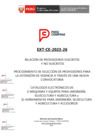 Vista preliminar de documento Proveedores suscritos EXT-CE-2023-26