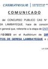 Vista preliminar de documento COMUNICADO 13-CAS 002-2023-COMUNITARIO-ENTREVISTA PERSONAL