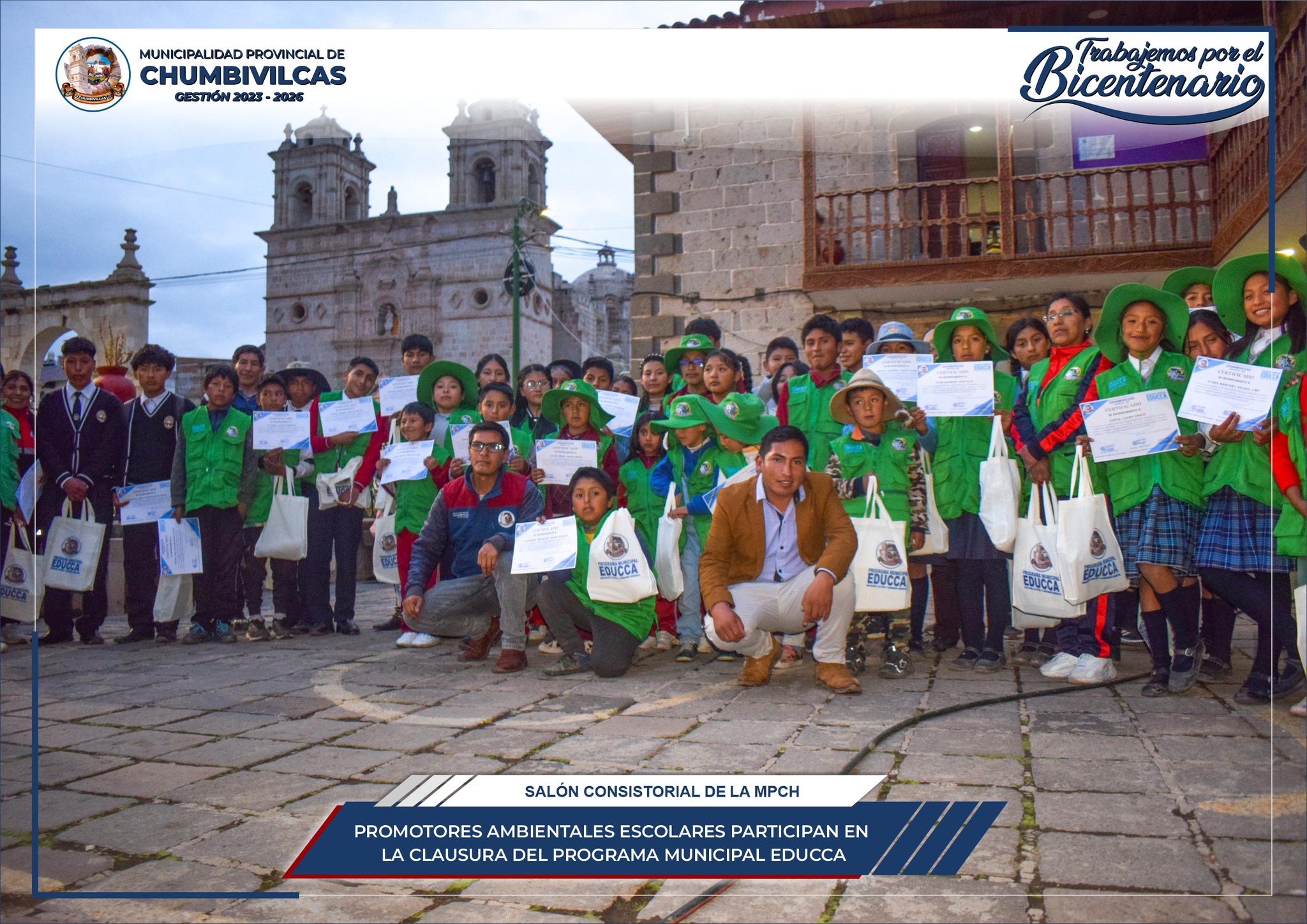 Municipalidad de Chumbivilcas clausura el Programa Municipal Educca con Promotores Ambientales Escolares 