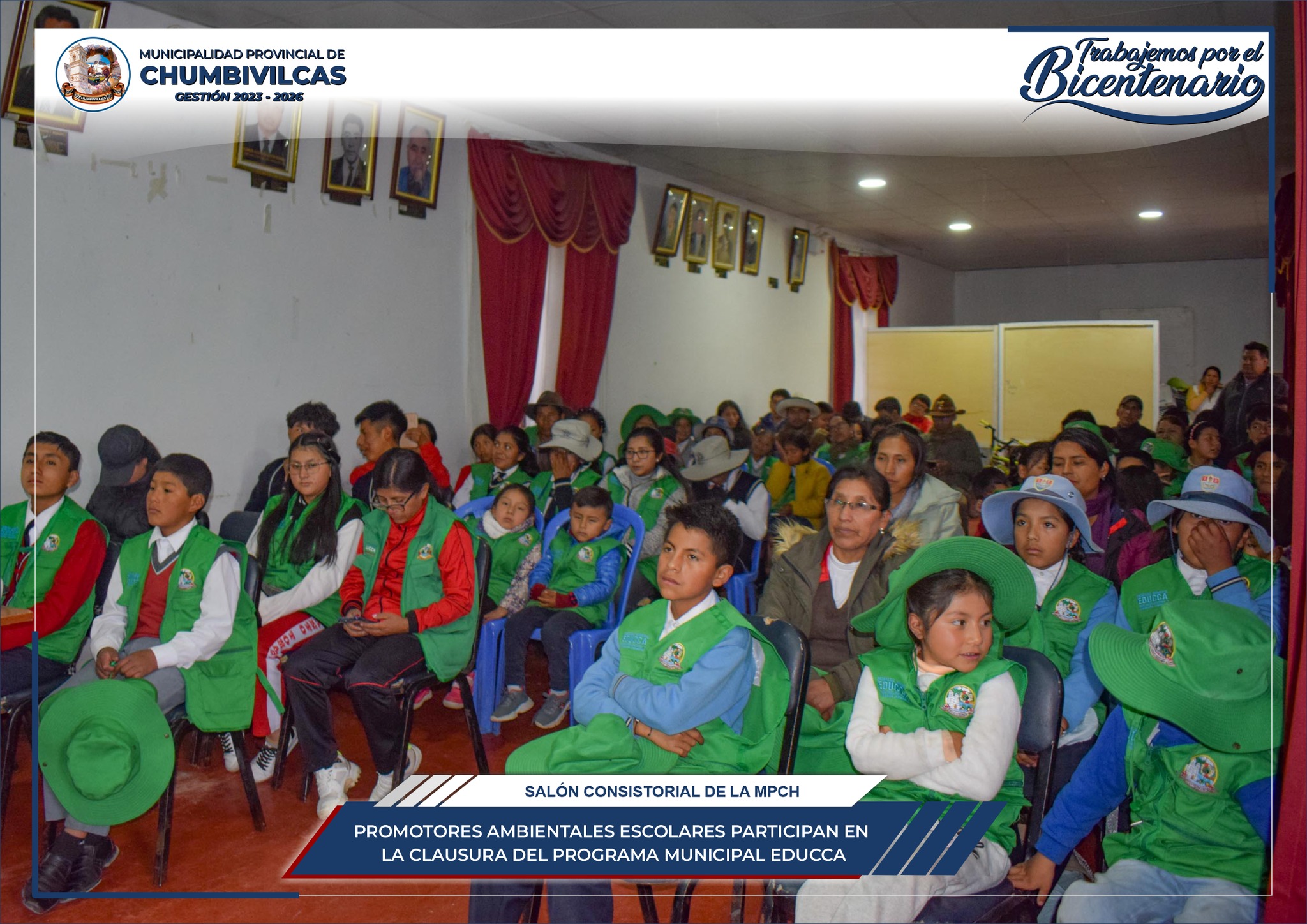 Municipalidad de Chumbivilcas clausura el Programa Municipal Educca con Promotores Ambientales Escolares 