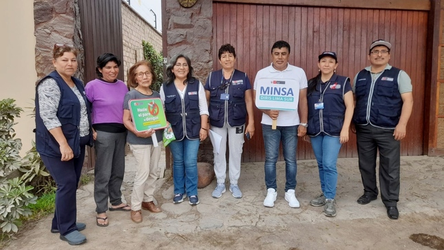 Diris Lima sur intervendrá 300 000 viviendas con acciones de lucha contra el dengue en 13 distritos de su jurisdicción