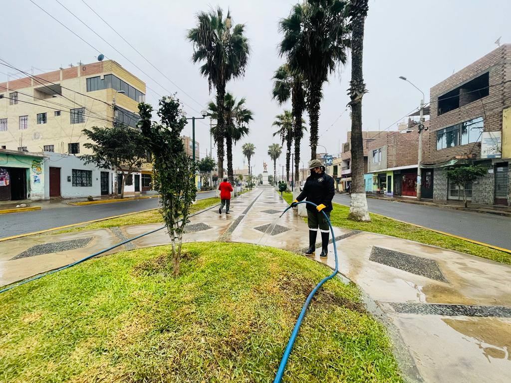 MPH desarrolló labores de mantenimiento en áreas verdes de la Alameda de los Héroes