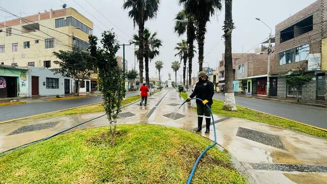 MPH desarrolló labores de mantenimiento en áreas verdes de la Alameda de los Héroes