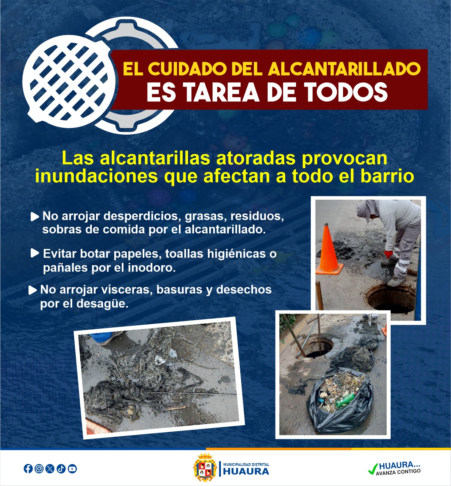 EL CUIDADO DEL ALCANTARILLADO ES TAREA DE TODOS