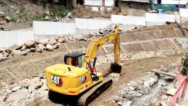 En 30% avanza construcción de muro de contención y reparación de talud en Canchaque