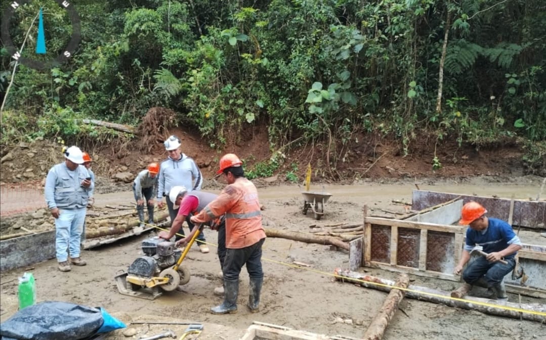  Pobladores de Sapalache se podrán trasladar de una forma segura gracias al mantenimiento de la vía