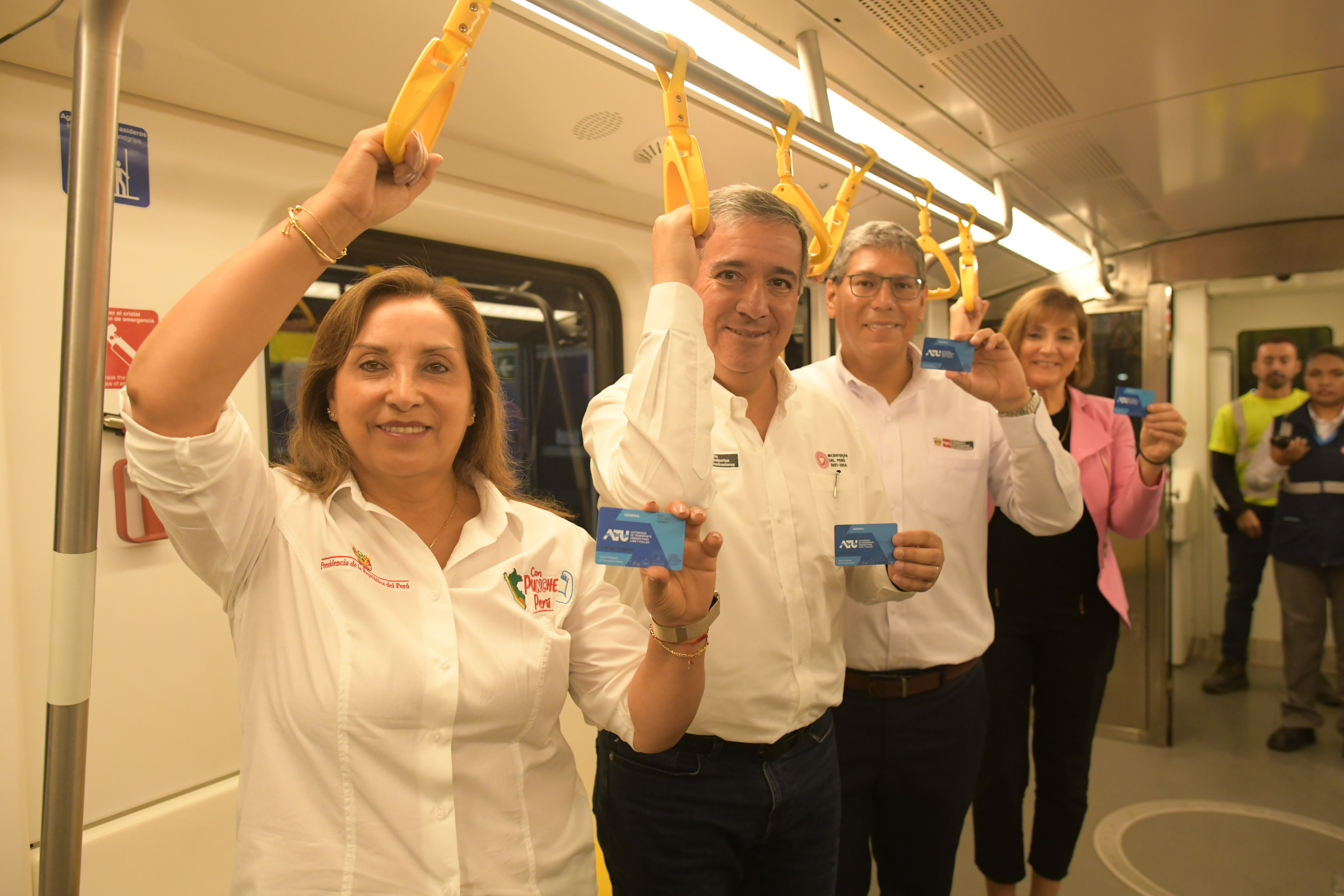 ·         En un hecho histórico, la presidenta Dina Boluarte participó en el inicio de la marcha blanca de cinco estaciones de la Línea 2 del Metro de Lima y Callao.