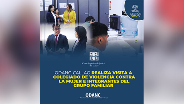ODANC-Callao realzia visita a colegiado de violencia contra la mujer e integrantes del grupo familiar