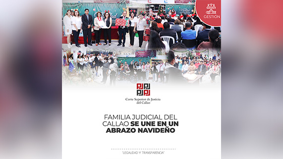Familia judicial del Callao se une en un abrazo navideño