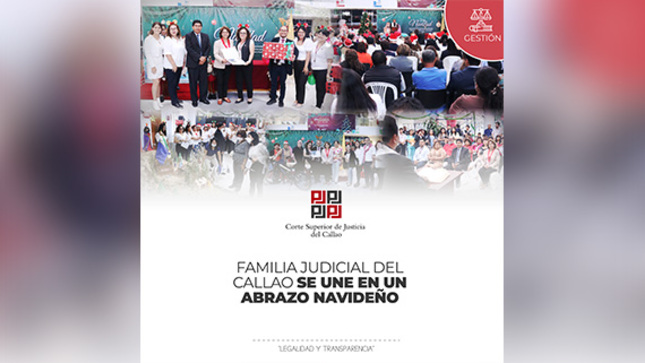 Familia judicial del Callao se une en un abrazo navideño