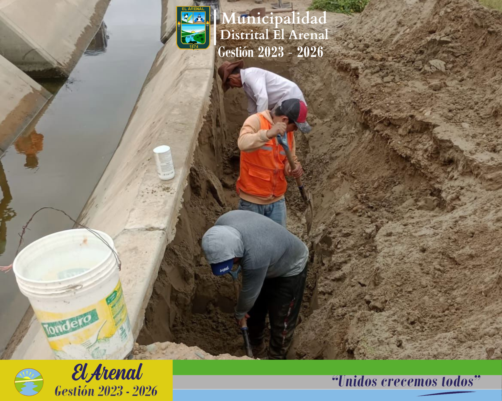 Fotografía de los trabajos en ejecución