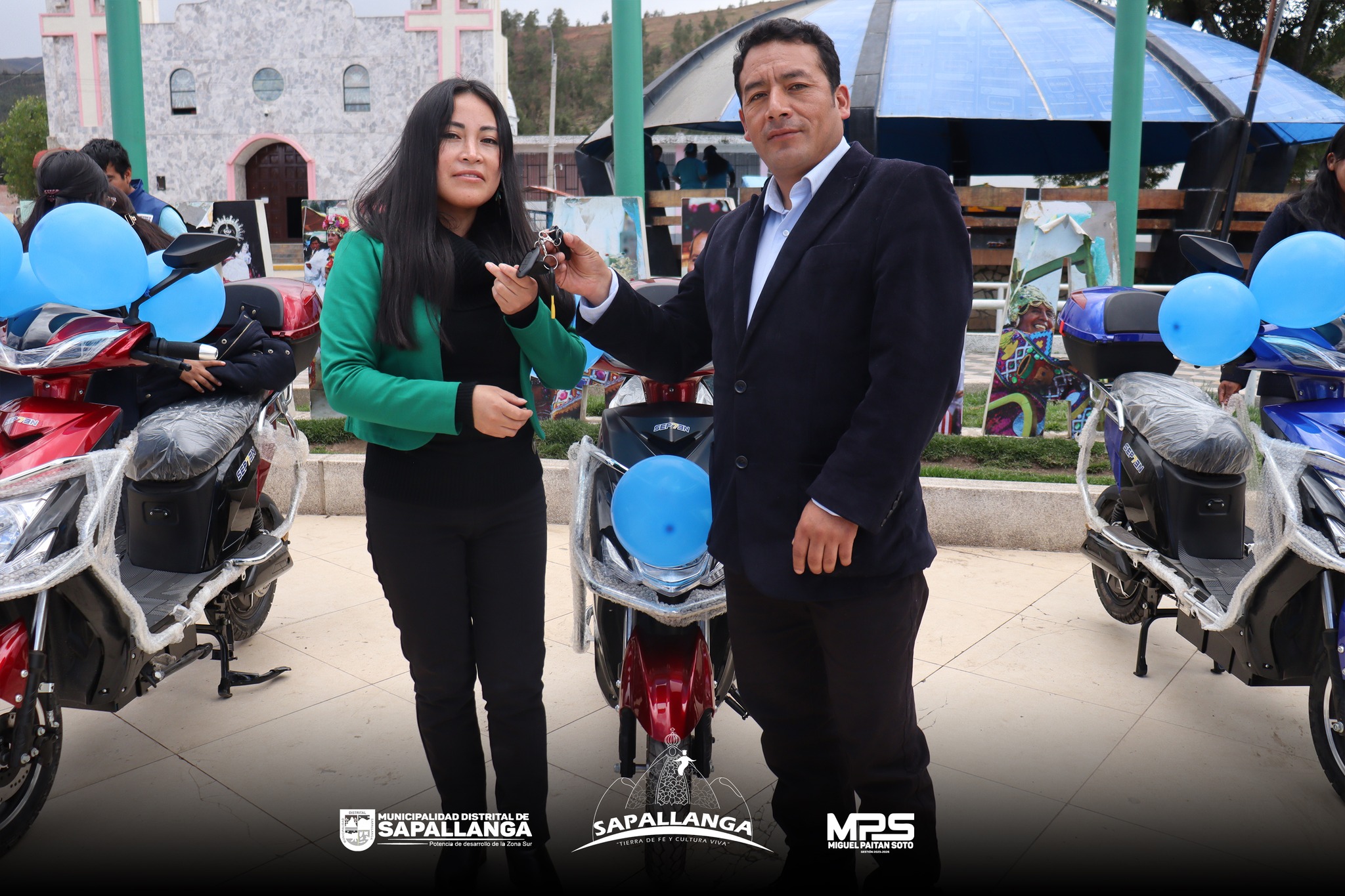 Entrega de motos Electricas a Sub Gerencias de la Municipalidad