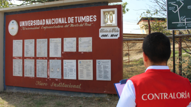 La Contraloría General de la República (CGR) reveló que dos funcionarios de la Universidad Nacional de Tumbes (UNTUMBES) efectuaron labores pese a encontrarse inhabilitados para el ejercicio de la función pública, conforme se verifica en el Registro Nacional de Sanciones contra Servidores Civiles (RNSSC). Ambos fueron inhabilitados por el Tribunal Superior de Responsabilidades Administrativas (TSRA) de la CGR por cinco años.