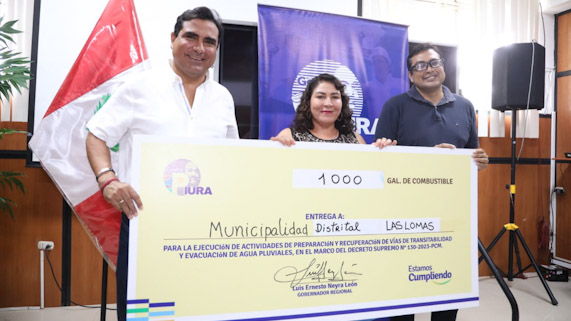 GORE entrega 14 mil galones de combustible a municipalidades de la región Piura