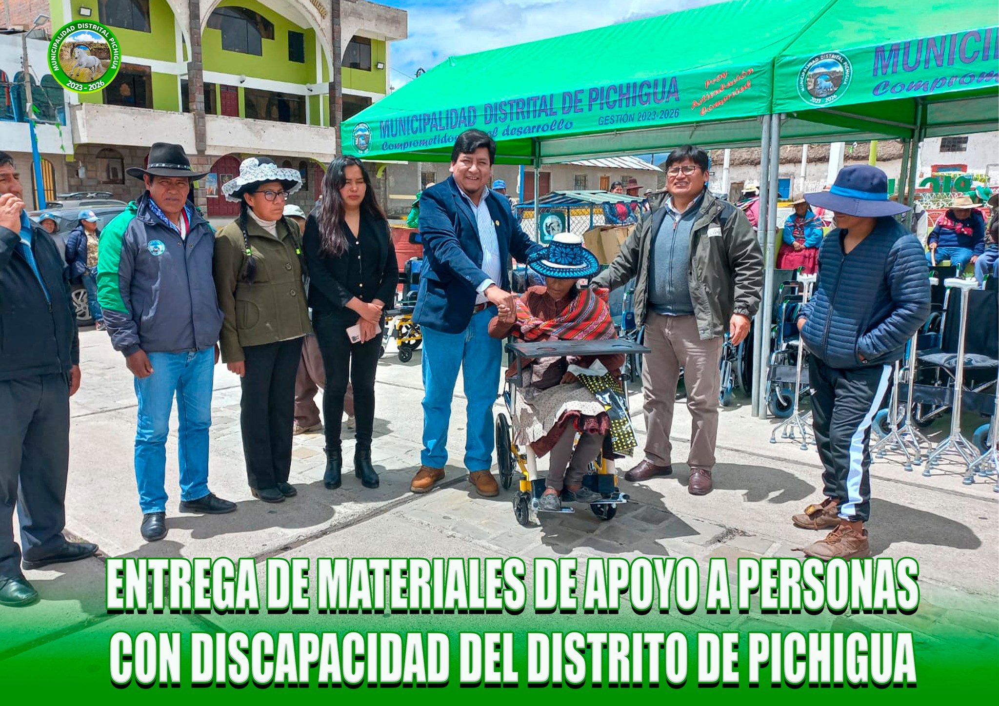 Entrega de Materiales de Apoyo a Persona con Discapacidad del Distrito de Pichigua