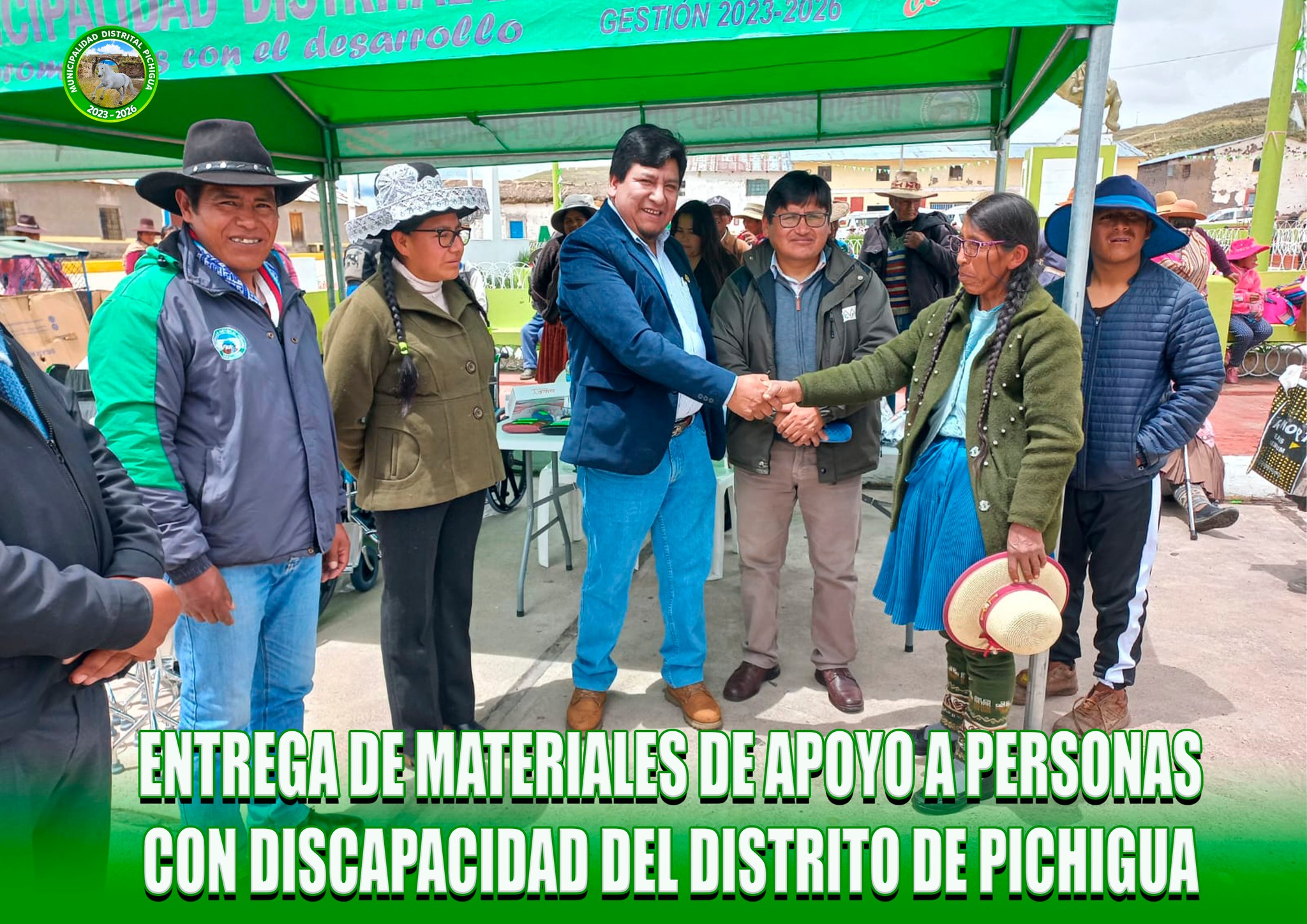 Entrega de Materiales de Apoyo a Persona con Discapacidad del Distrito de Pichigua