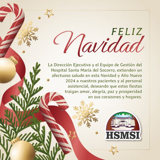  ¡Feliz Navidad y venturoso año 2024 de parte del Hospital Socorro!