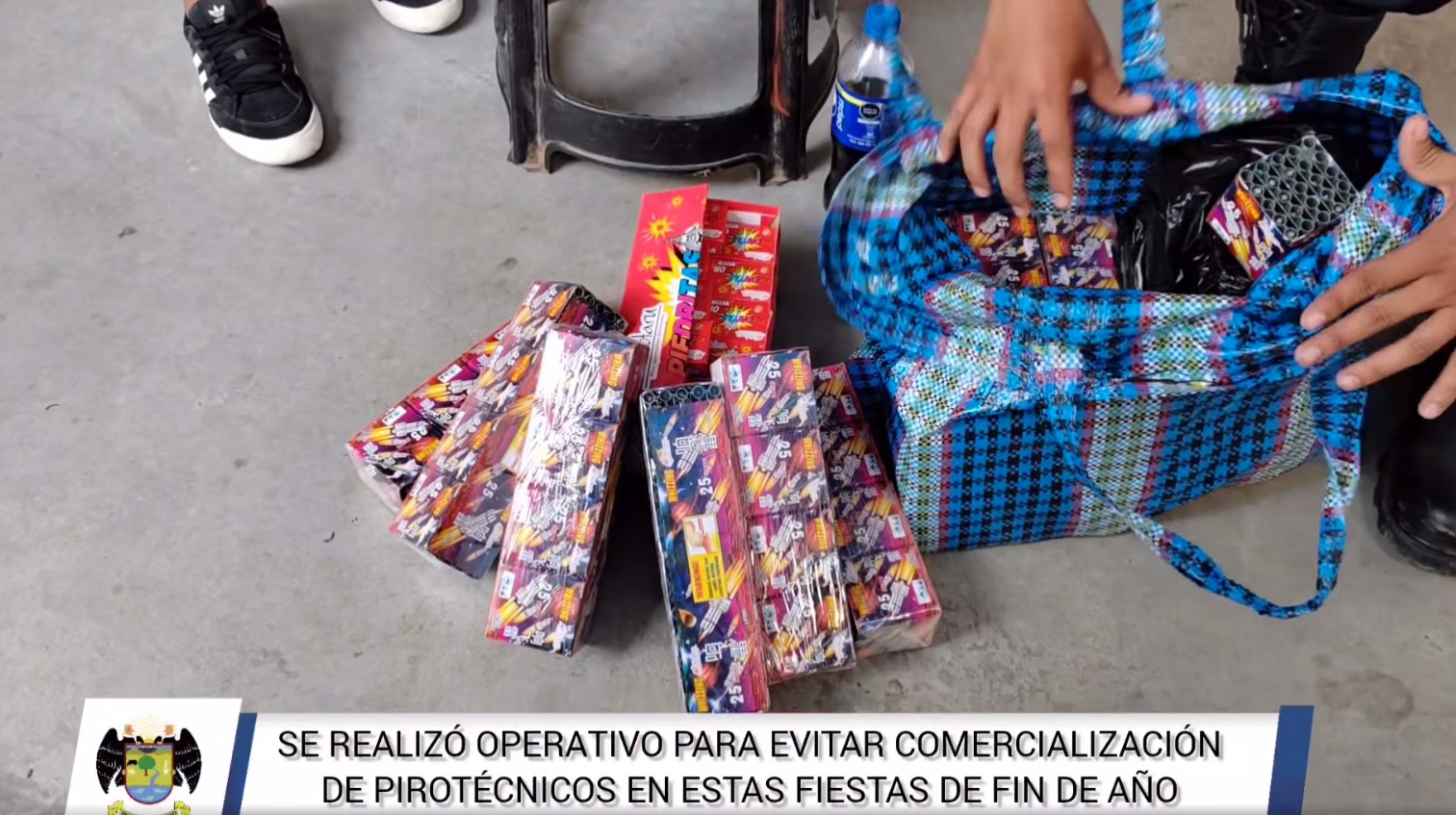 Se realiz贸 operativo para evitar comercializaci贸n de pirot茅cnicos en estas fiestas de fin de a帽o