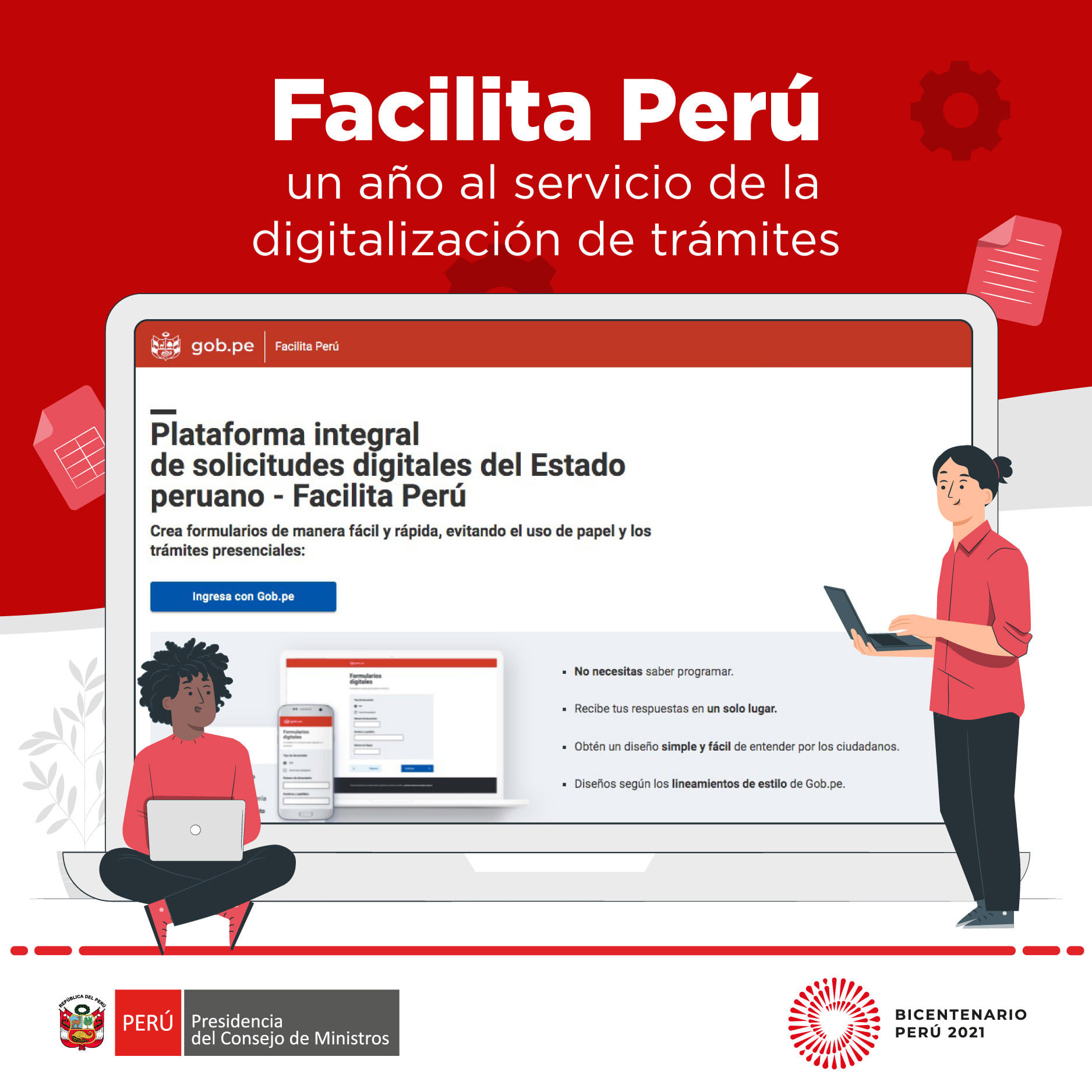 Flyer de Facilita Perú