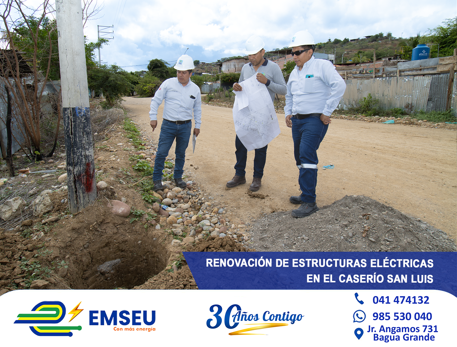 Renovaci贸n de estructuras de baja tensi贸n en las las subestaciones de distribuci贸n del Caser铆o San Luis.