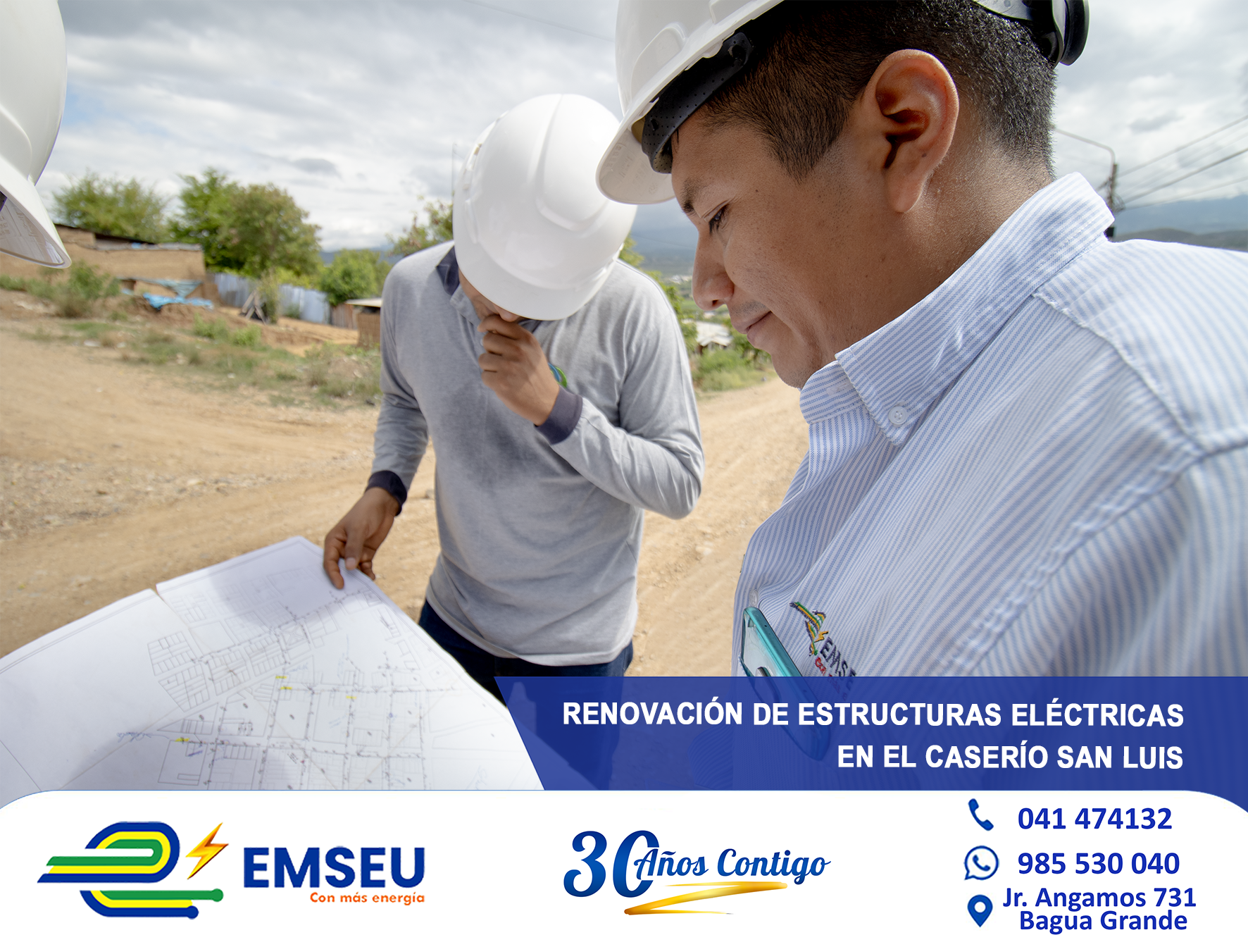 Renovaci贸n de estructuras de baja tensi贸n en las las subestaciones de distribuci贸n del Caser铆o San Luis.