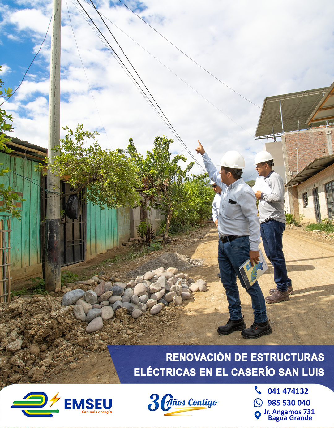 Renovaci贸n de estructuras de baja tensi贸n en las las subestaciones de distribuci贸n del Caser铆o San Luis.