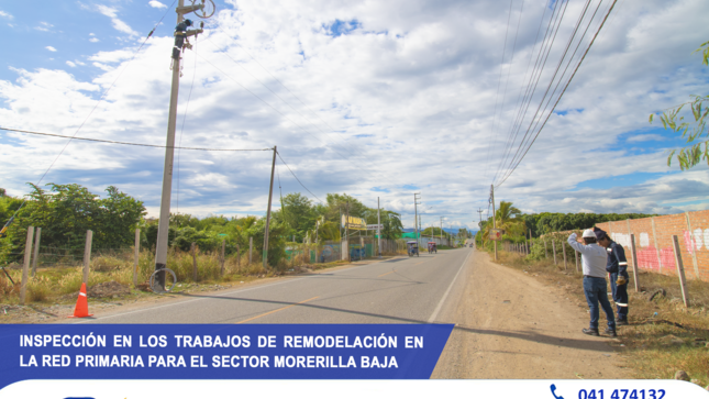 El gerente general de EMSEU S.A.C, Ing. Alexander Guevara Bustamante, inspecciona trabajos para las mejoras en la Red Primaria  del Morerilla Baja.
