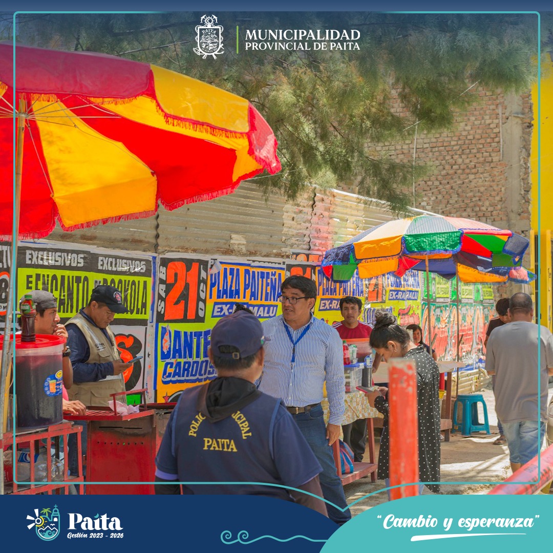 ¡Municipalidad de Paita logra ordenamiento del comercio ambulatorio en los exteriores del muelle fiscal!