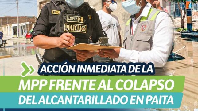 Acción inmediata de la MPP frente al colapso del alcantarillado en Paita