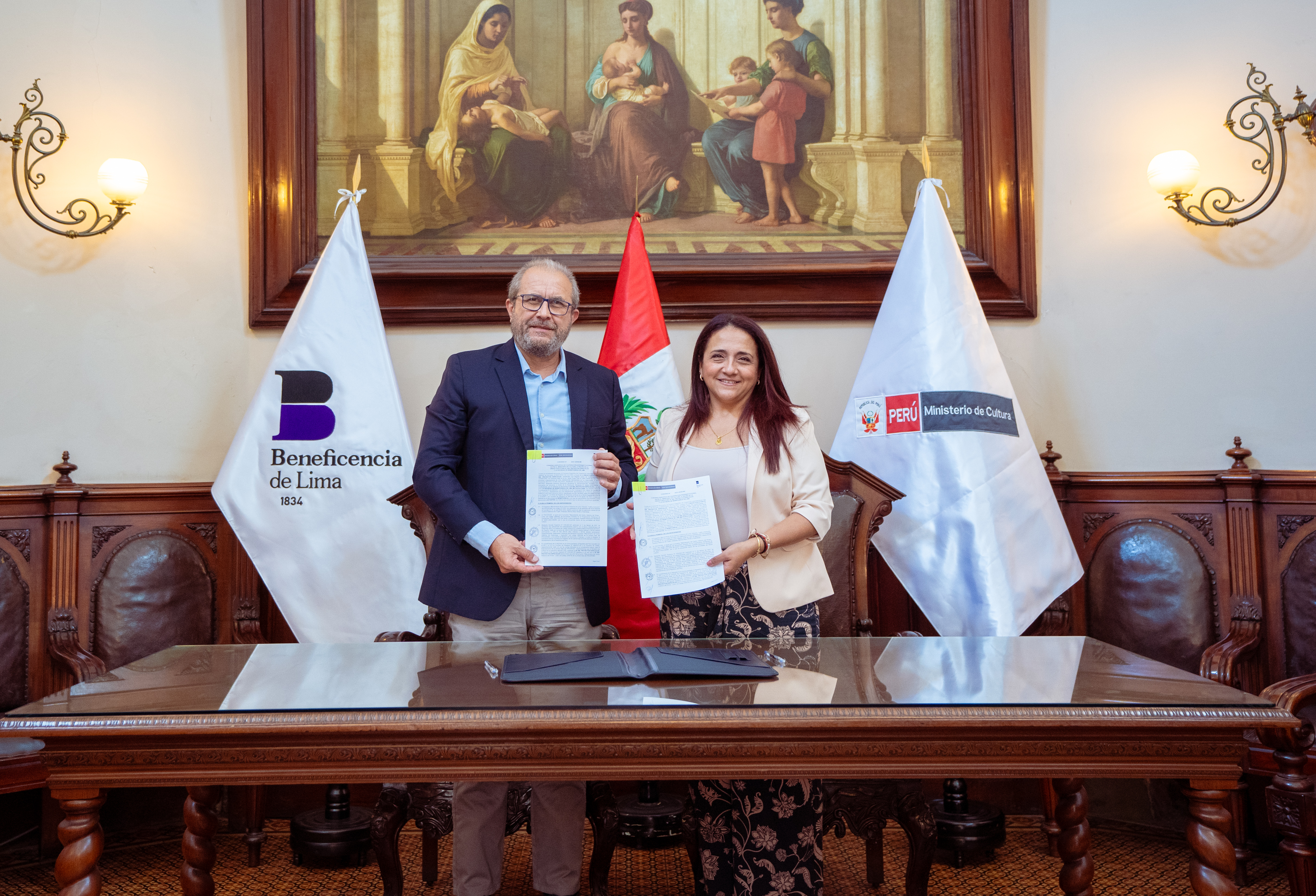 Ministerio de Cultura y la Sociedad de Beneficencia de Lima firman convenio para la recuperación del muro Canevaro en el Rímac