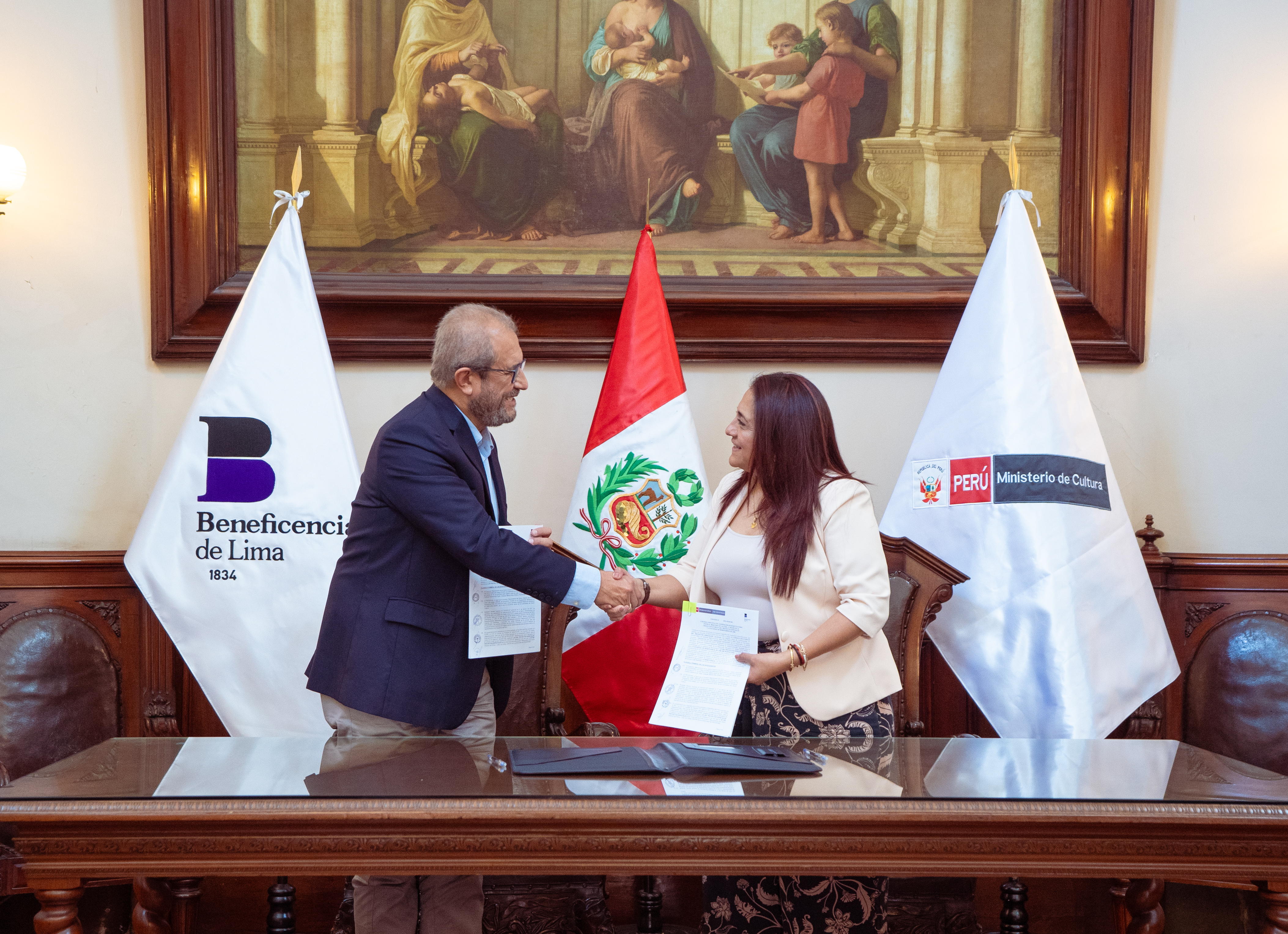 Ministerio de Cultura y la Sociedad de Beneficencia de Lima firman convenio para la recuperación del muro Canevaro en el Rímac