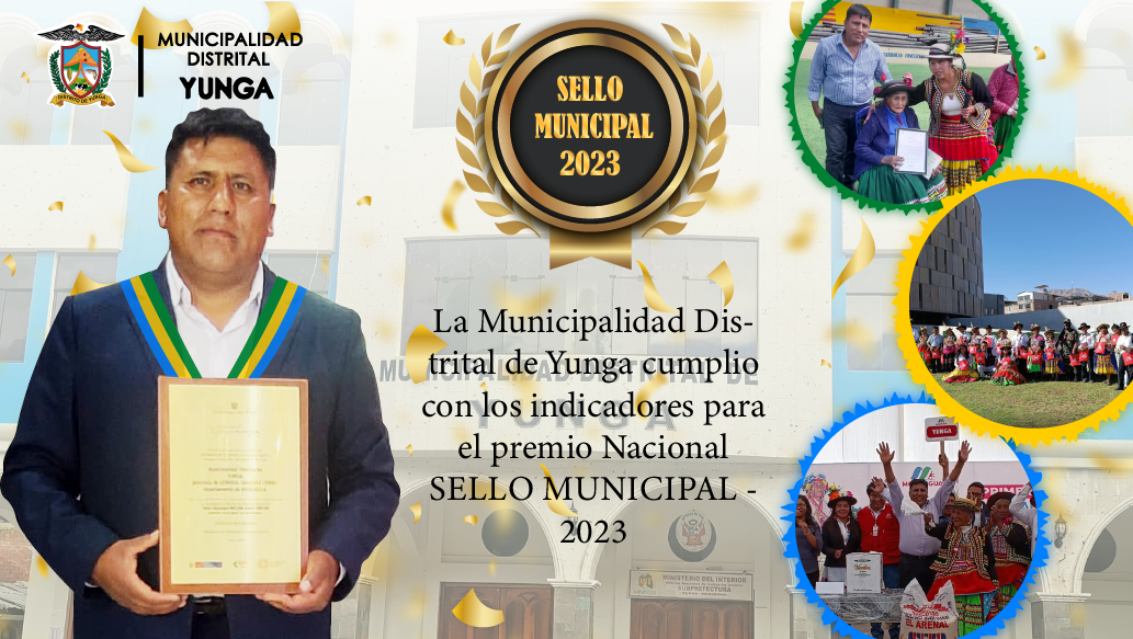 Imagen del Alcalde Jaime Fidel Ajahuana Manuel con el Sello Municipal