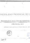 Vista preliminar de documento Presupuesto Analítico de Personal (PAP) - 2014