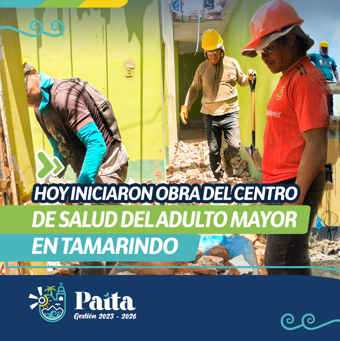 Hoy iniciaron obra del centro de salud del adulto mayor en Tamarindo