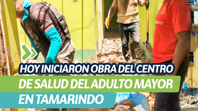 Hoy iniciaron obra del centro de salud del adulto mayor en Tamarindo