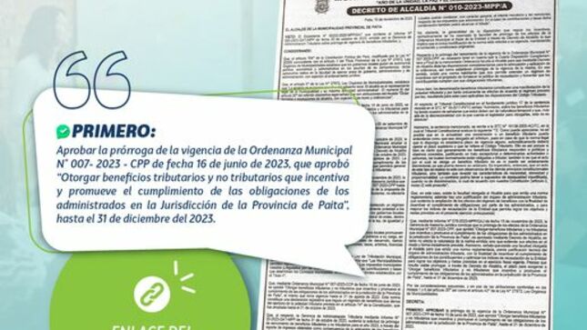 Decreto de alcaldía N° 010-2023-MPP/A