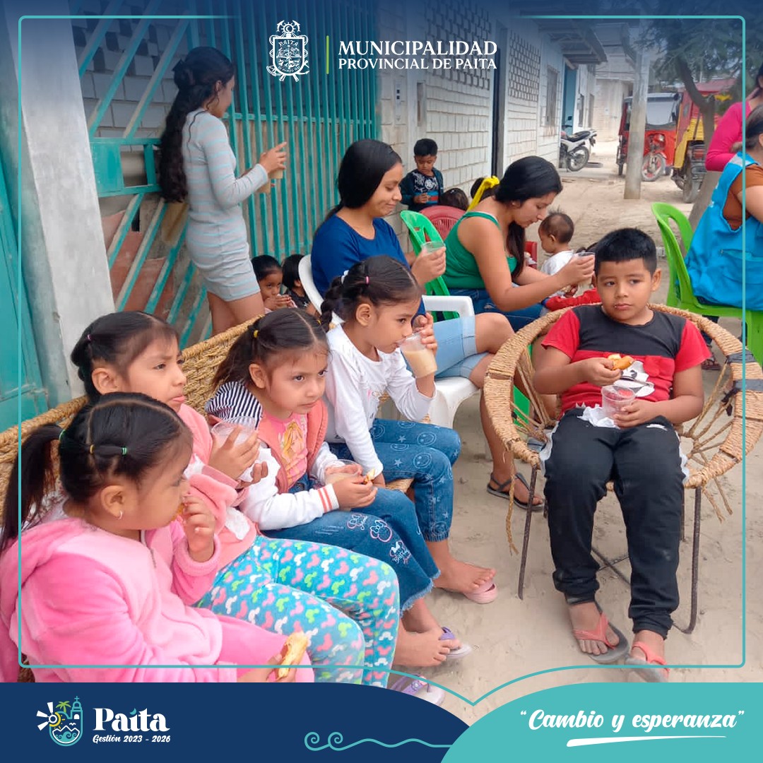 Municipalidad de Paita llevó desayunos nutritivos al Asentamiento Humano María Consuelo de Velazco