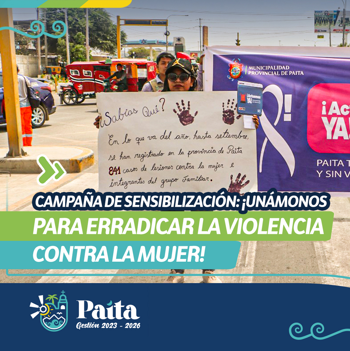 Campaña de sensibilización: ¡Unámonos para erradicar la violencia contra la mujer!