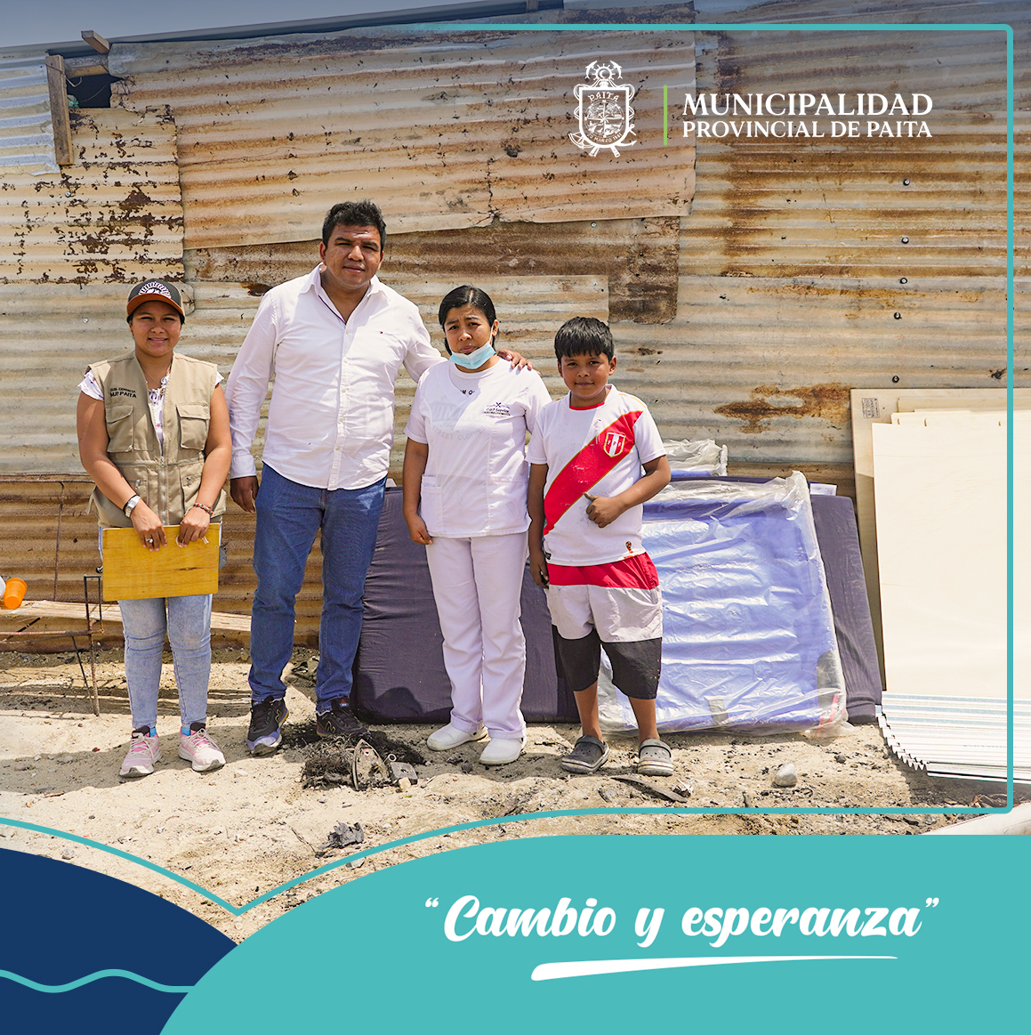 Municipalidad de Paita entrega bienes de ayuda humanitaria a damnificada de incendio en Túpac Amaru