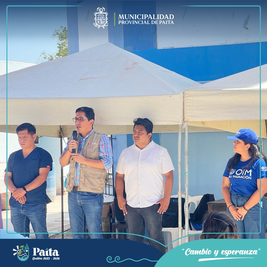 La Municipalidad Provincial de Paita y la OIM se unen para beneficiar a familias vulnerables