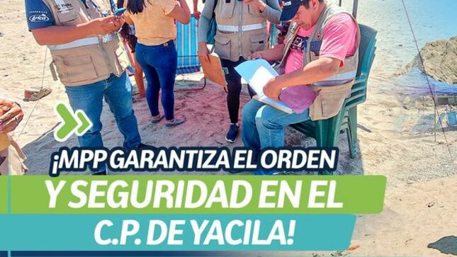 ¡MPP garantiza el orden y seguridad en el C.P. de Yacila!