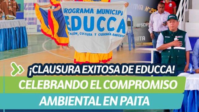 ¡Clausura exitosa de EDUCCA! celebrando el compromiso ambiental en Paita