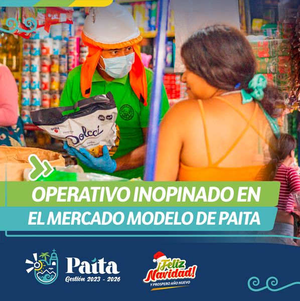 Operativo inopinado en el mercado modelo de Paita