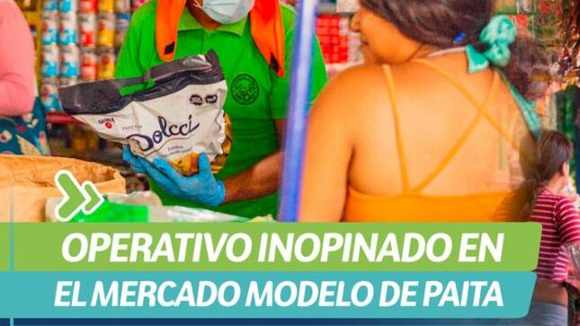 Operativo inopinado en el mercado modelo de Paita