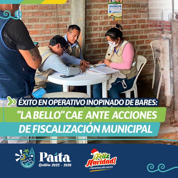 Éxito en operativo inopinado de bares: "la bello" cae ante acciones de fiscalización municipal
